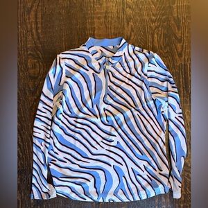 Tail women’s Blue zebra top- perfect for pickleball or golf